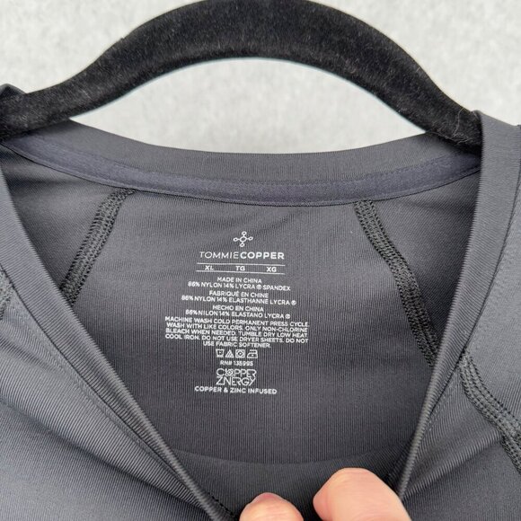 Tommie Copper Womens Copper Energy Compression Posture Shirt Size XL Black Zinc - Picture 6 of 11